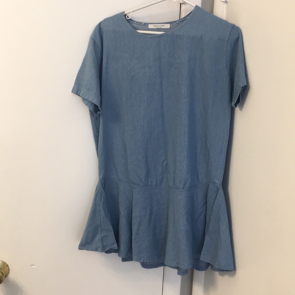 Unique boho blue denim dress - Picture 6 of 7